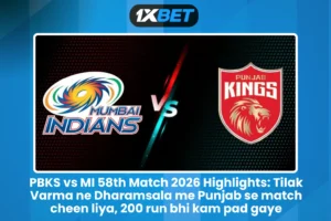 PBKS vs MI 58th Match 2026 Highlights