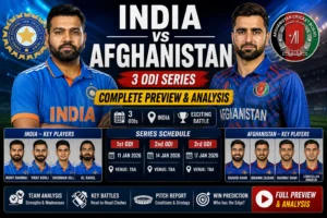 India vs Afghanistan 3 ODI Series Preview 2026 | IND vs AFG