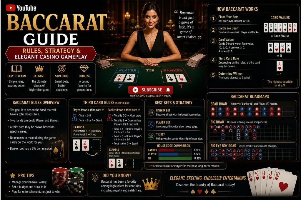 Baccarat Guide: Rules, Strategy & Elegant Casino Gameplay