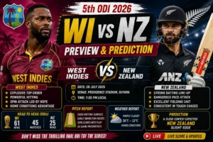 WI vs NZ 5th ODI 2026 Match Preview, Prediction & Best Betting Tips