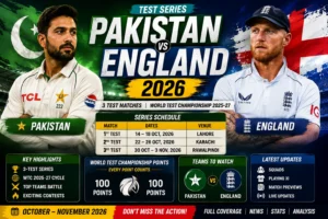 Pakistan vs England 2026 Test Series Schedule & Dates
