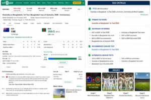 Australia vs Bangladesh 1st Test 2026: Live Score & Updates