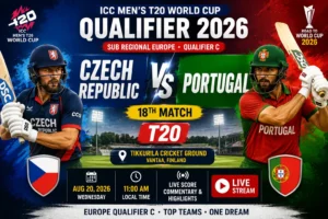 Czech Republic vs Portugal T20 World Cup Qualifier 2026
