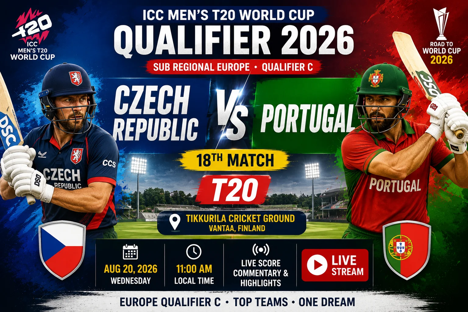 Czech Republic vs Portugal: A T20 World Cup Qualifier Showdown