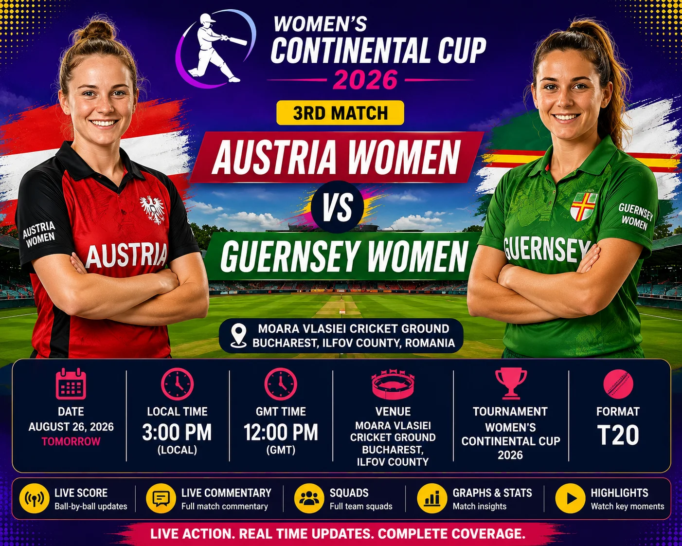 Austria Women vs Guernsey Women 2026 Match Preview