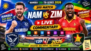 Namibia vs Zimbabwe 3rd Match 2026 Live Score